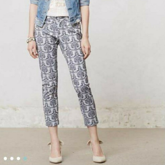 Cartonnier Tapestry Jacquard Floral Ankle Pants - Picture 2 of 8